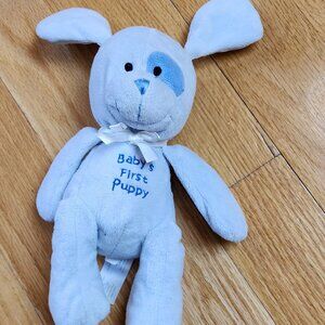 Animal Adventure Baby Blue "Baby's First Puppy" Soft Stuffed Animal Toy